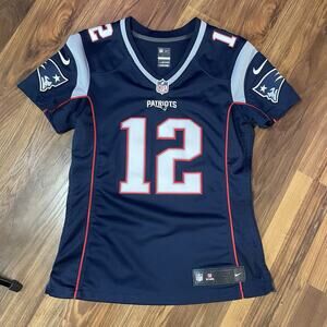 Nike On Field Women’s S NFL New England Patriots Tom Brady #12 Home Jersey Blue